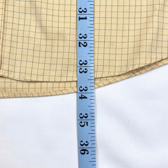 Orvis Yellow Windowpane Long Sleeve Shirt XL - Picture 6 of 9